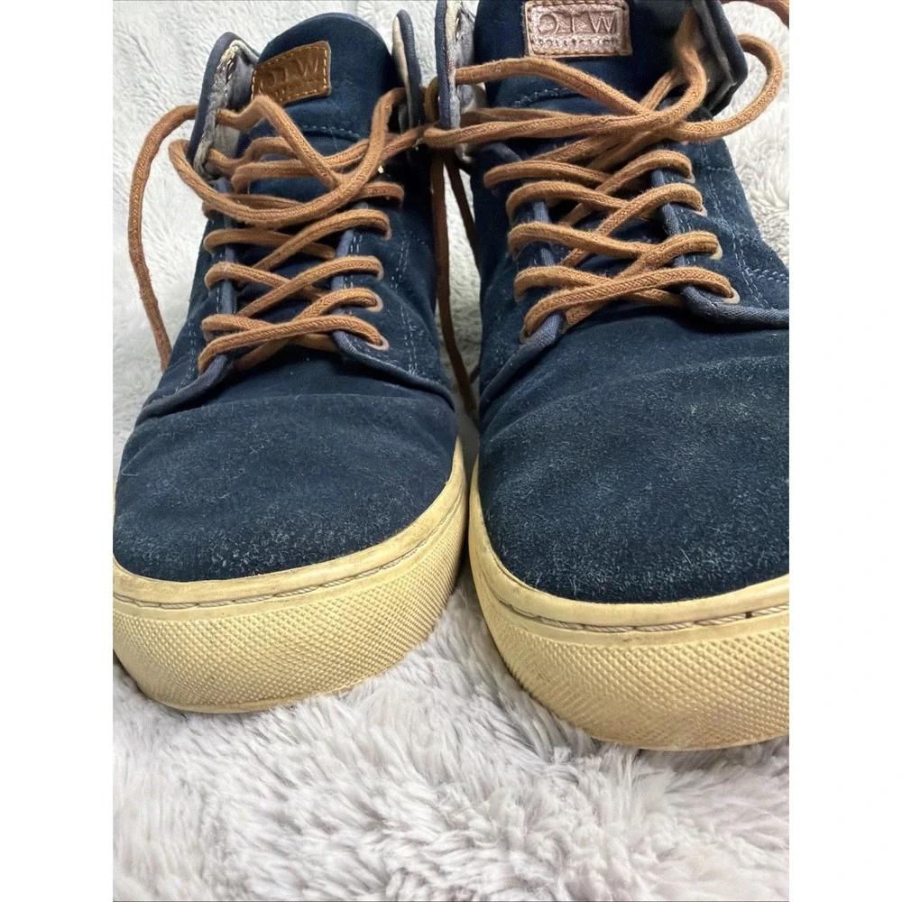 Vans Blue Suede High Top Skate Shoes OTW Collection Men's 11.5 Quilted Interior
